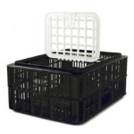 Live Bird Crate With Lid - Recycled Material - Black