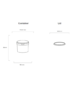2 Litre Fino Bucket - White