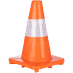 Orange Soft PVC Traffic Cone With Reflective Tape 300mm